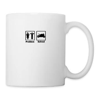 problem solved motorcycle bike - Mug - white - Right