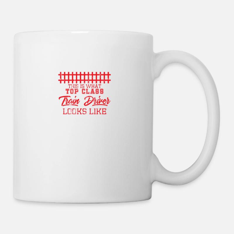 Les conducteurs, les conducteurs de train, train, métro, ICE, train - Mug blanc - blanc