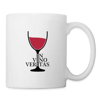 IN VINO VERITAS Wein Weinglas 2c - Tasse - Weiß - Rechts