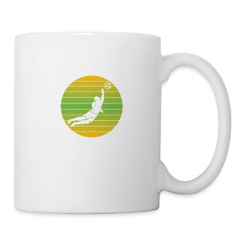 Torwart Vintage Fußball Torhüter Retro Tormann - Tasse - Weiß - Rechts