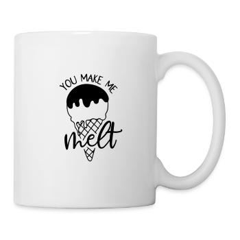 COOL EIS SOMMER KALT EISDIELE EISTÜTE LECKER MOTIV - Tasse - Weiß - Rechts