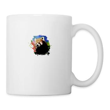 Roter panda ,Graffiti, Malerei,pandabär,blau,bunt - Tasse - Weiß - Rechts