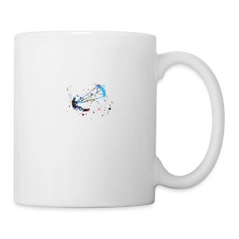 kitesurf, surf, surfeur, vague, bleu, graffiti, bla - Mug blanc - blanc - Droite