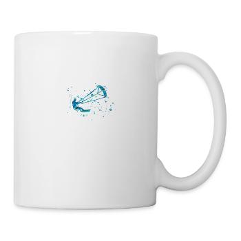 kitesurf, surf, surfeur, vague, bleu, graffiti, bla - Mug blanc - blanc - Droite