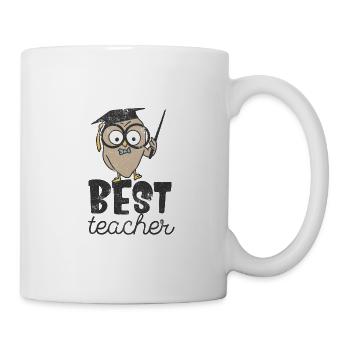 BEST TEACHER UHU SCHOOL LEARN READING MOTIF - Mug - white - Right