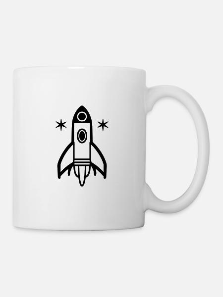 Rakete - Tasse - Weiß