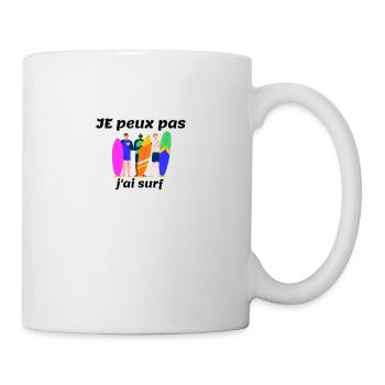 Je peux pas; J'ai surf - Mug blanc - blanc - Droite