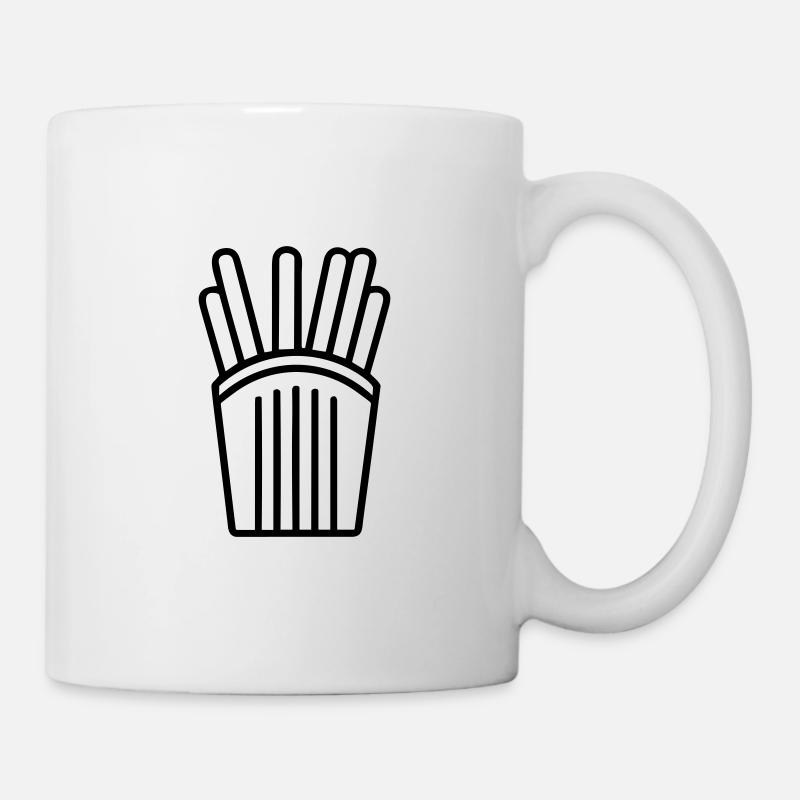 Pommes frites - Tasse - Weiß