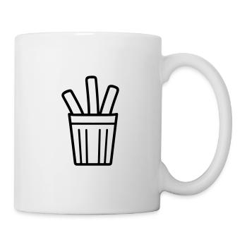 Pommes frites - Tasse - Weiß - Rechts