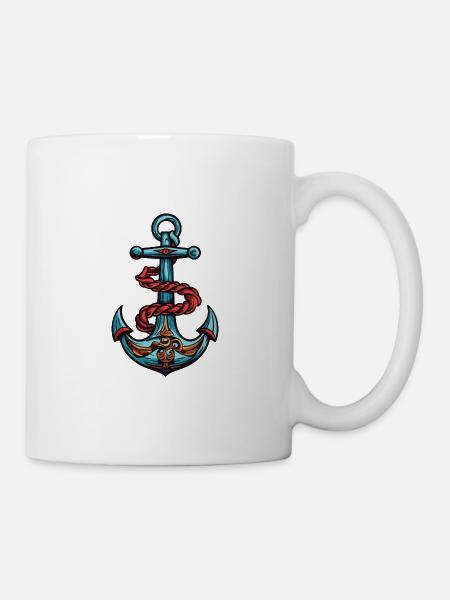 Anker Symbol Hafen - Tasse - Weiß