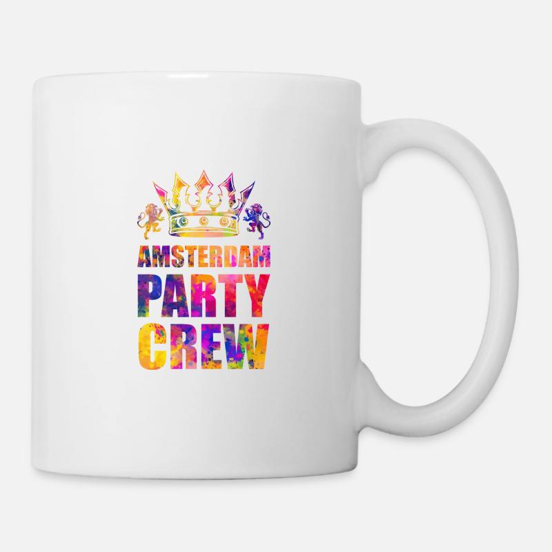 Amsterdam Party Crew Spruch - Tasse - Weiß