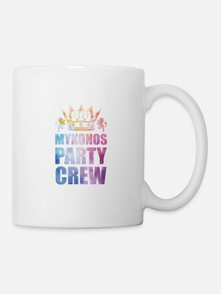 Mykonos Party Crew Spruch - Tasse - Weiß