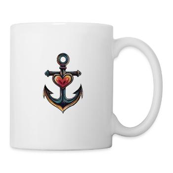 Anker Herz - Tasse - Weiß - Rechts