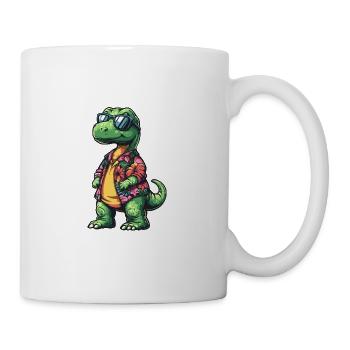 Dinosaur Brontosaurus Comic Vacation - Mug - white - Right
