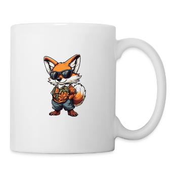 Fuchs Comic Urlaub - Tasse - Weiß - Rechts