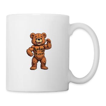 Teddy Machine Tattoo-Bär - Tasse - Weiß - Rechts