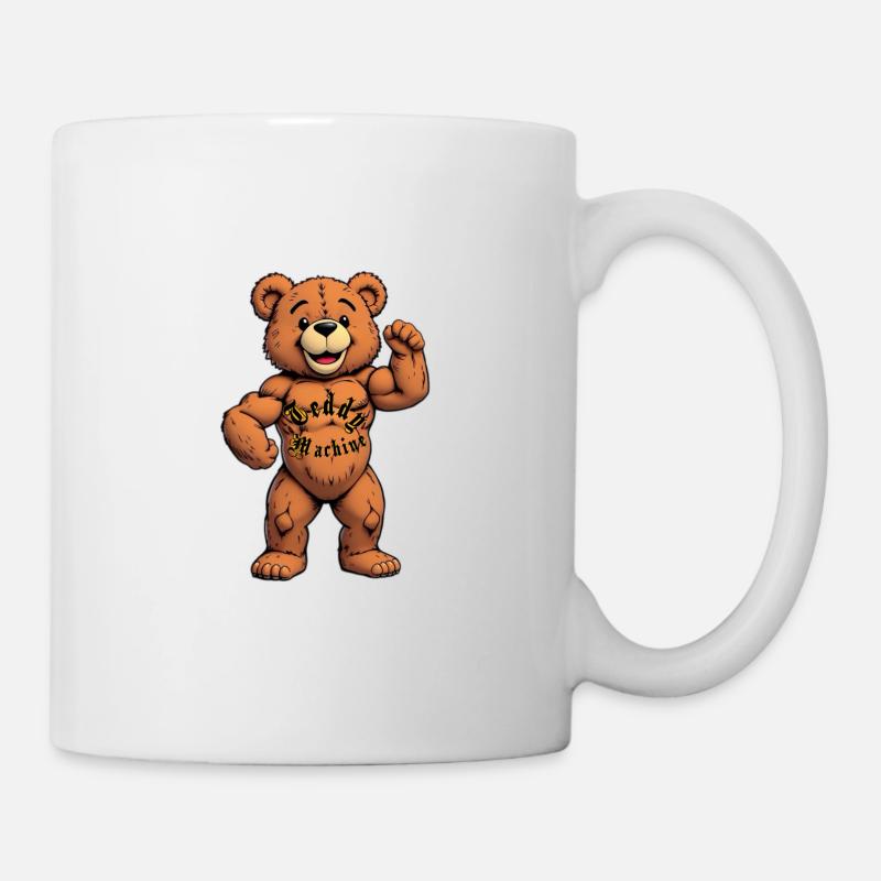Teddy Machine Tattoo Bear - Mug - white