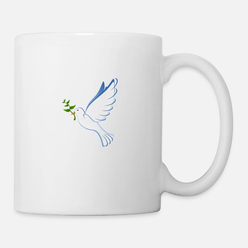 Belle colombe blanche - Mug blanc - blanc