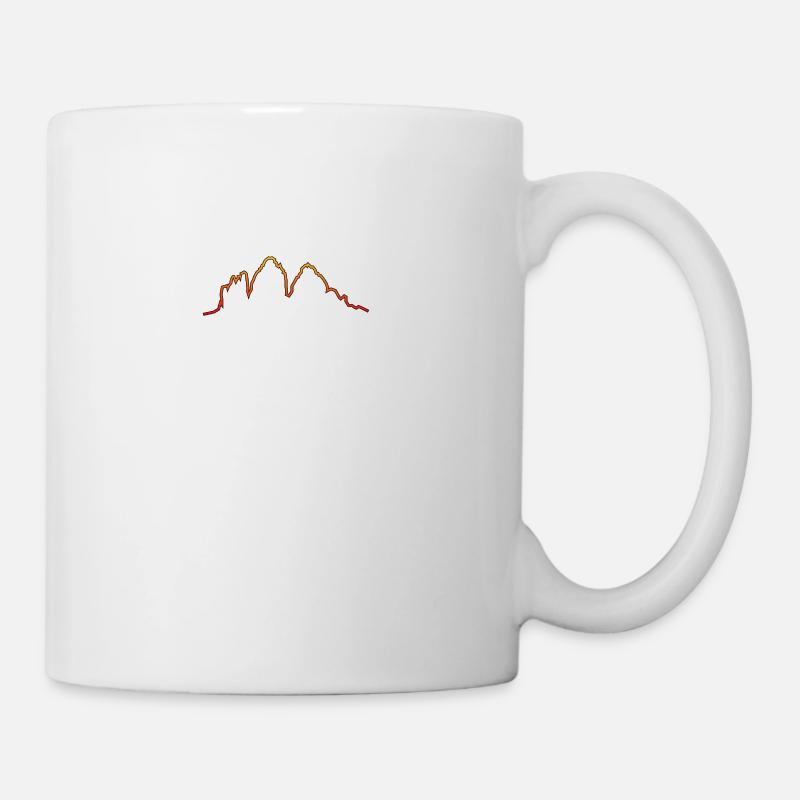 Dolomiten Drei Zinnen Abendrot Glühen - Tasse - Weiß
