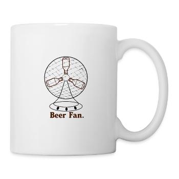 idée cadeau, bière, t-shirt à bière, éventail de bière, éventail de bière - Mug blanc - blanc - Droite