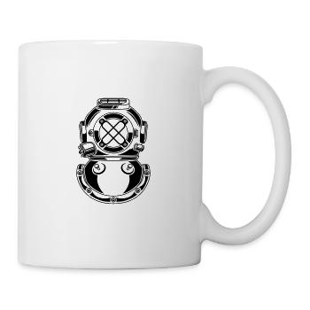 plongée casque scuba apnoe symbole - Mug blanc - blanc - Droite