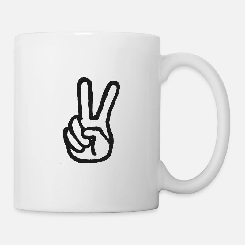 Peacezeichen - Tasse - Weiß