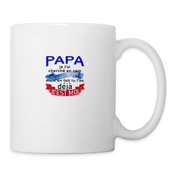 Papa le cadeau idéal c'est moi - Mug blanc - blanc - Droite
