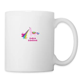 lama,schulkind,kotzendes lama,alpaka - Tasse - Weiß - Rechts