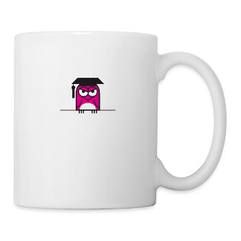 An Owl Sitting On A Line. - Mug - white - Right
