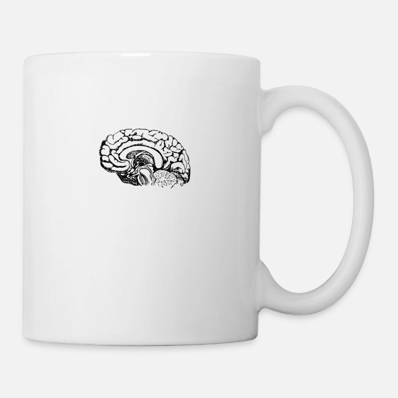 Gehirn Anatomie - Tasse - Weiß