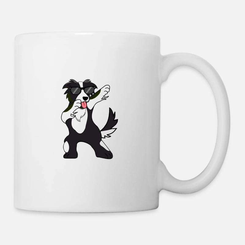 Border Collie Dabbing Dab Dance Gift - Mug - white