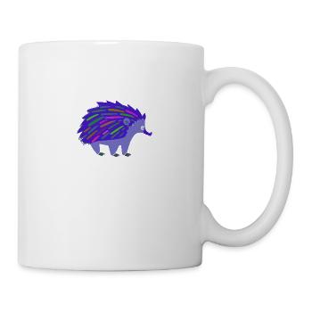 igel,regenbogen,bunt,blau - Tasse - Weiß - Rechts