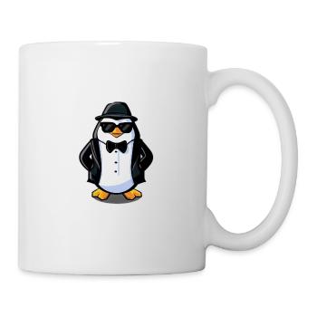 Der Pinguin - Tasse - Weiß - Rechts