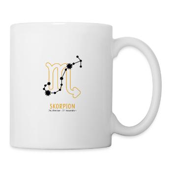 Sternzeichen Illustration Skorpion - Tasse - Weiß - Rechts