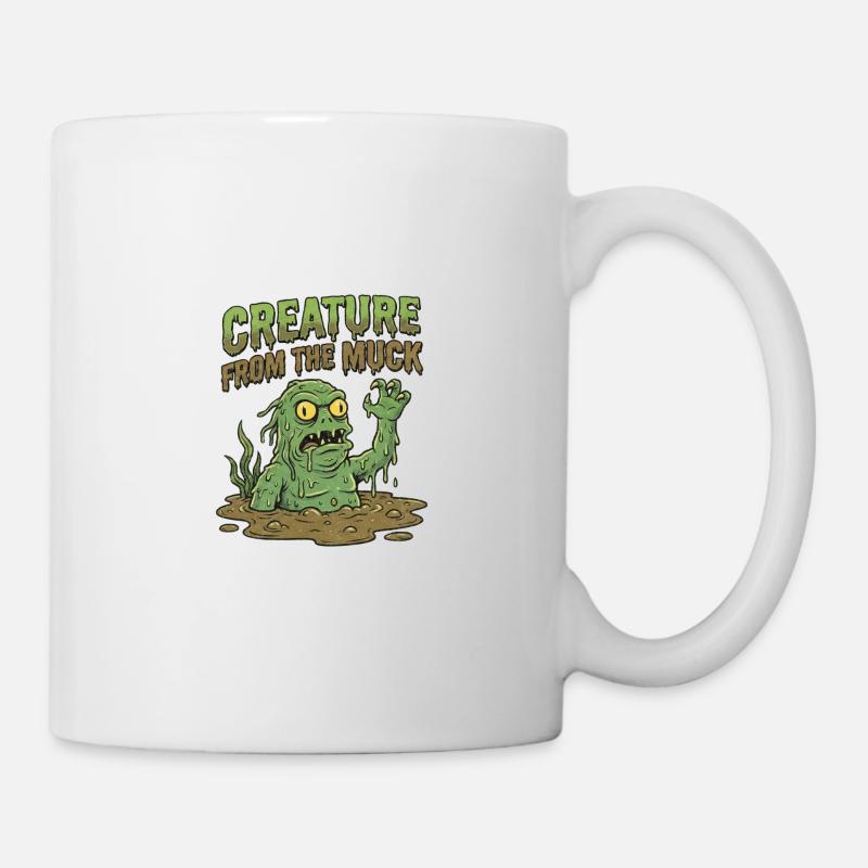 Creature from the Muck – Retro Comic Swamp Monster - Mug - white
