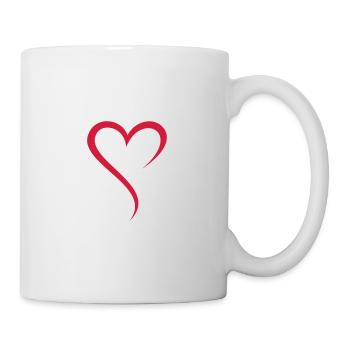 Herz Schnörkel / Heart Swirl (1c) - Tasse - Weiß - Rechts