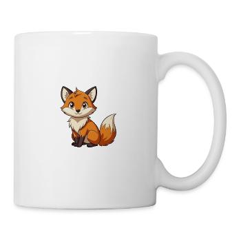 Cuddly Fox Cartoon Print - Mug - white - Right