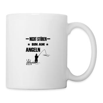 Angeln - Tasse - Weiß - Rechts