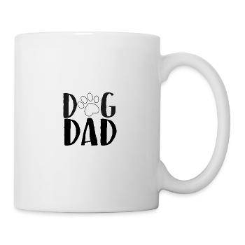 Dog Dad with paw print - Mug - white - Right