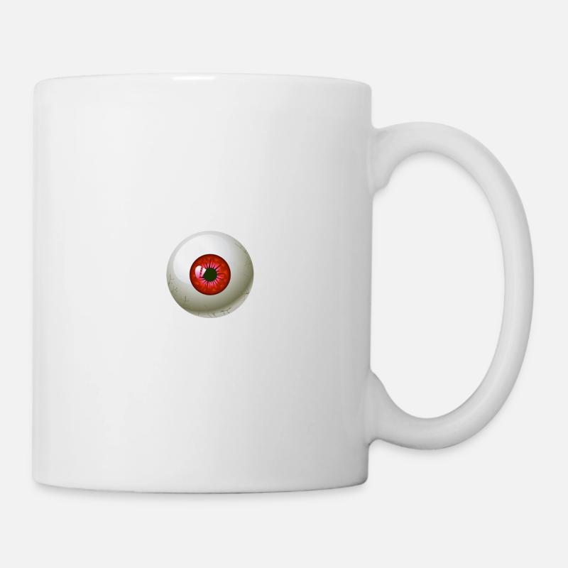 Je te vois | Œil rouge - Mug blanc - blanc