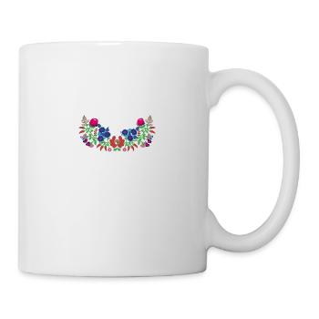 hungarian flowers,tendrils,floral,blue,flowers - Mug - white - Right