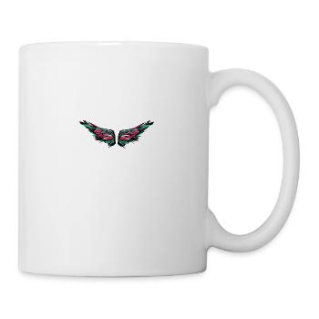 angelwings,flügel,aquarell,bunt,engelsflügel - Tasse - Weiß - Rechts