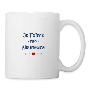 Je t'aime mon Nounours - Mug blanc - blanc - Droite