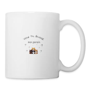 Veux tu être mon parrain ? idée cadeau - Mug blanc - blanc - Droite
