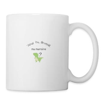 Veux tu devenir ma marraine ? idée cadeau - Mug blanc - blanc - Droite