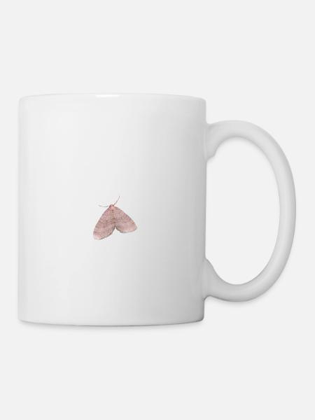 Minimalistischer Pale Moth - Tasse - Weiß
