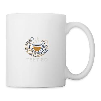 Nordsee Teetied & Sturm – Minimalistisches Küsten- - Tasse - Weiß - Rechts