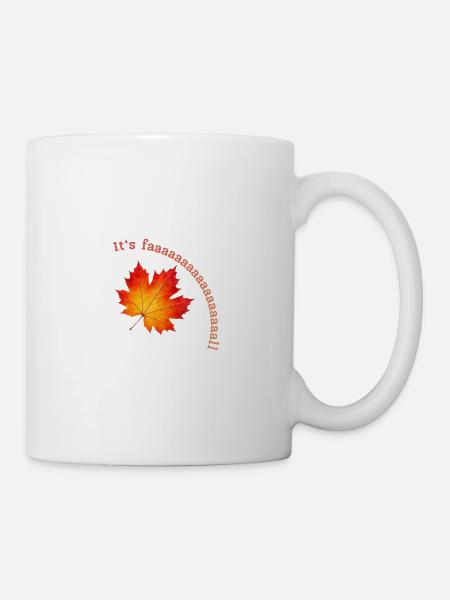 Ahornblätter in Herbstfarben - Tasse - Weiß