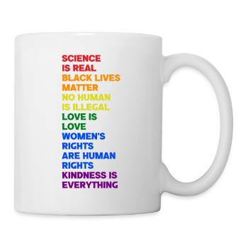 Science Is Real Black Lives Matter Human Rights - Mug - white - Right