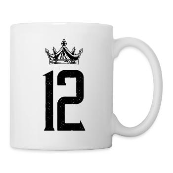 12 Couronne de nombre - Mug blanc - blanc - Droite